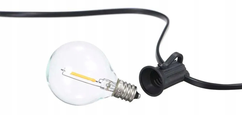 Sodo girlianda 20m, 20x LED lempučių šviesos grandinė, išorinė G40 230V