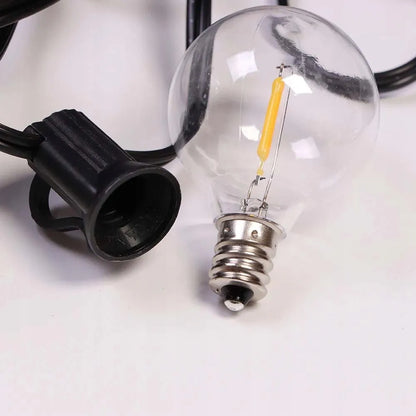Sodo girlianda 20m, 20x LED lempučių šviesos grandinė, išorinė G40 230V