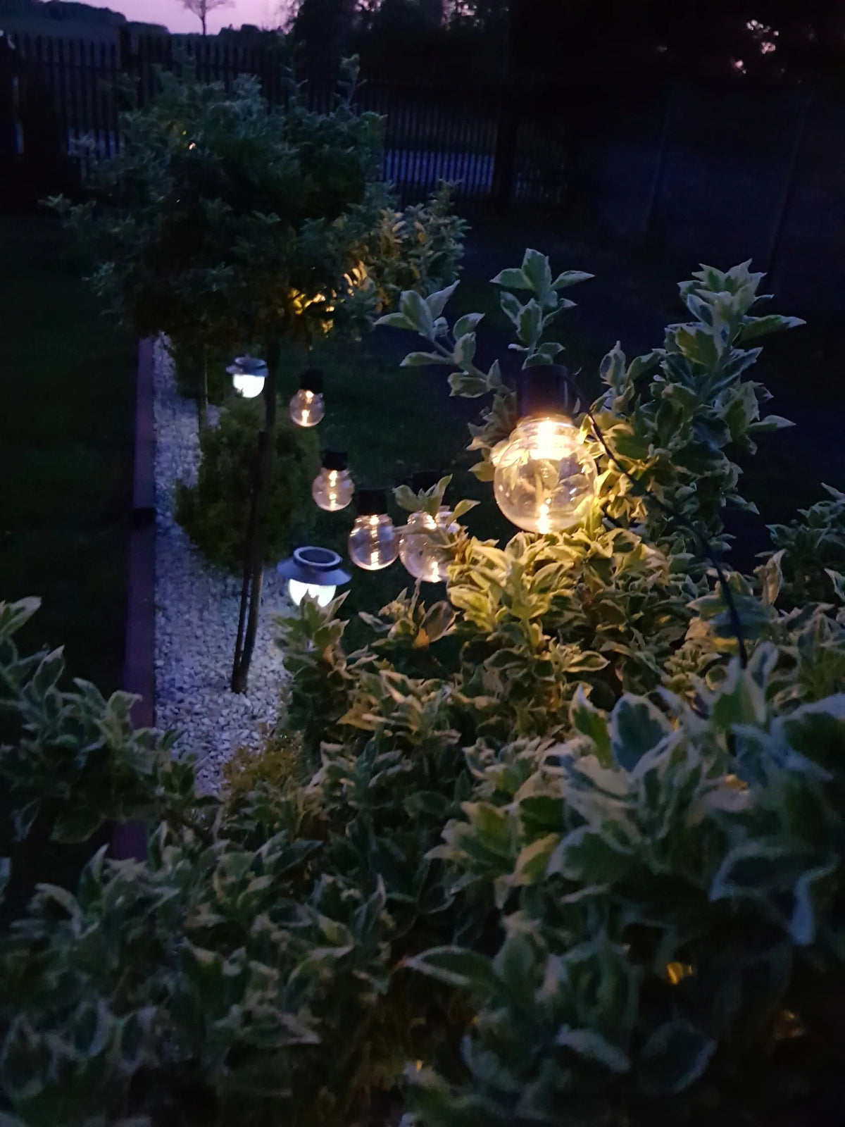 Sodo girlianda 20m, 20x LED lempučių šviesos grandinė, išorinė G40 230V