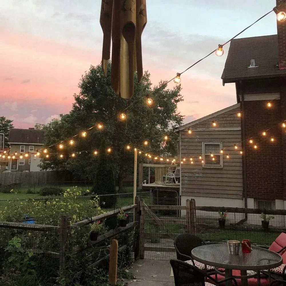 Sodo girlianda 20m, 20x LED lempučių šviesos grandinė, išorinė G40 230V
