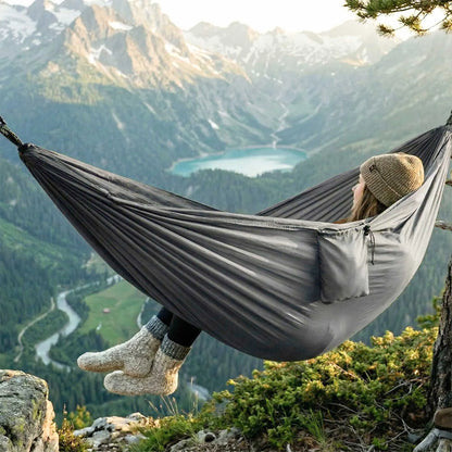 Sodo hamakas turistinis dvivietis sodui ir terasai 260x155 cm didelis