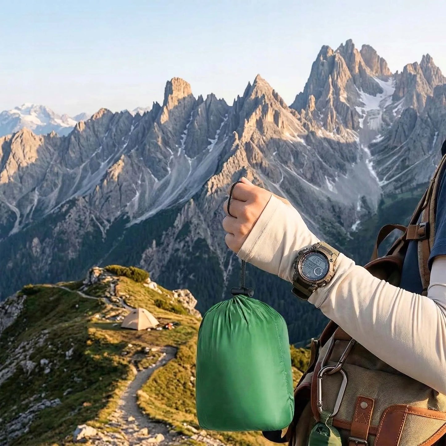 Sodo hamakas turistinis dvivietis sodui ir terasai 260x155 cm didelis