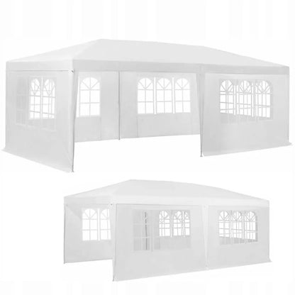 Sodo palapinė cateringui ir vakarėliams 3x6 m, prekybinis paviljonas, 6 sienelės, 18 m²