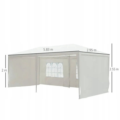 Sodo palapinė cateringui ir vakarėliams 3x6 m, prekybinis paviljonas, 6 sienelės, 18 m²
