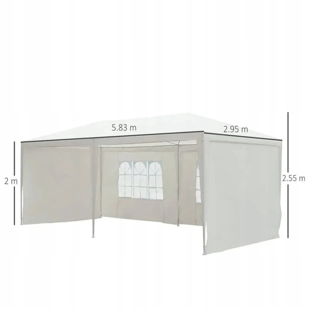 Sodo palapinė maitinimo vakarėlių renginių 3x6m paviljonas prekybinis 6 sienos 18m2
