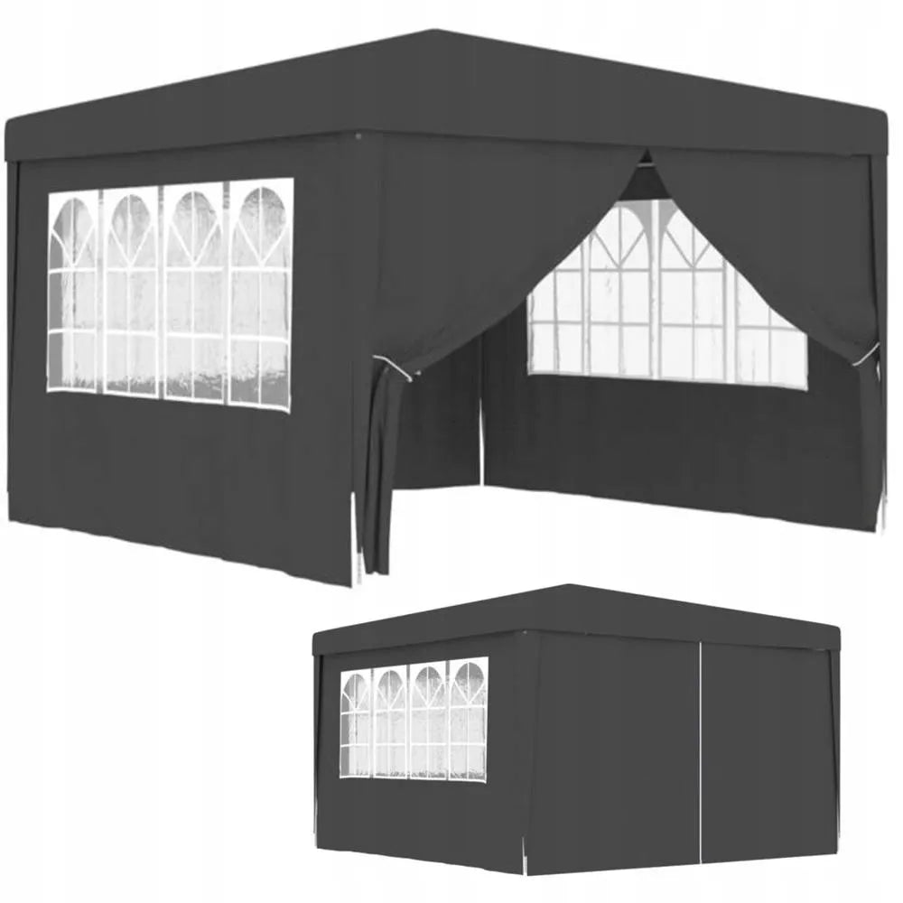 SODO PAVILIONAS PREKYBOS PALAPINĖ PAVĖSINĖ 300 x 300 cm 4 SIENOS LANGAI UŽTRAUKTUKAS