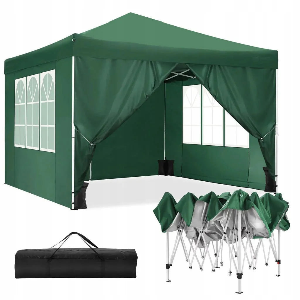 Sodo paviljonas ekspresinis prekybinė palapinė 3x3m automatinis + 4 sienos