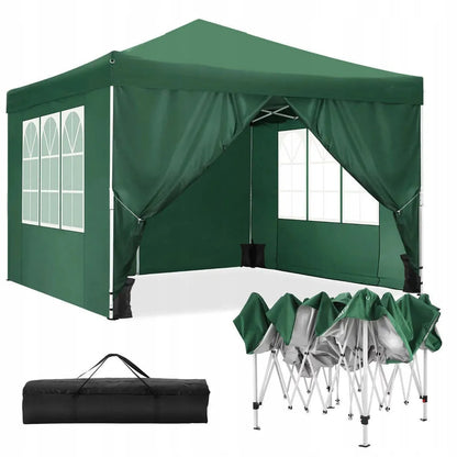 Sodo paviljonas ekspresinis prekybinė palapinė 3x3m automatinis + 4 sienos