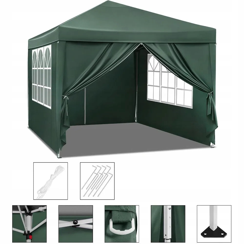 Sodo paviljonas ekspresinis prekybinė palapinė 3x3m automatinis + 4 sienos