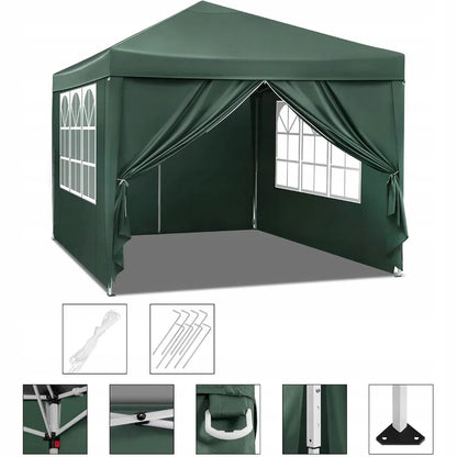 Sodo paviljonas ekspresinis prekybinė palapinė 3x3m automatinis + 4 sienos