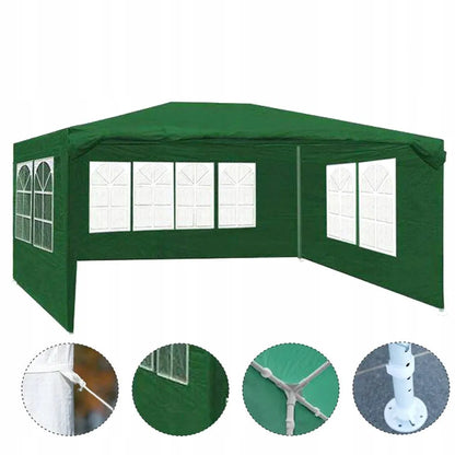 Sodo paviljonas prekybinė palapinė altana 3x4 m + 4 sienelės su langais