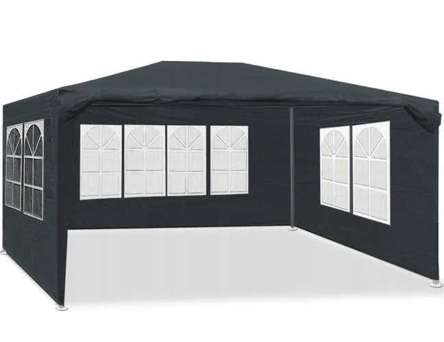 Sodo paviljonas prekybinė palapinė altana sodui 3x4 m + 4 sienelės juodas
