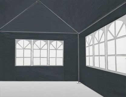 Sodo paviljonas prekybinė palapinė altana sodui 3x4 m + 4 sienelės juodas