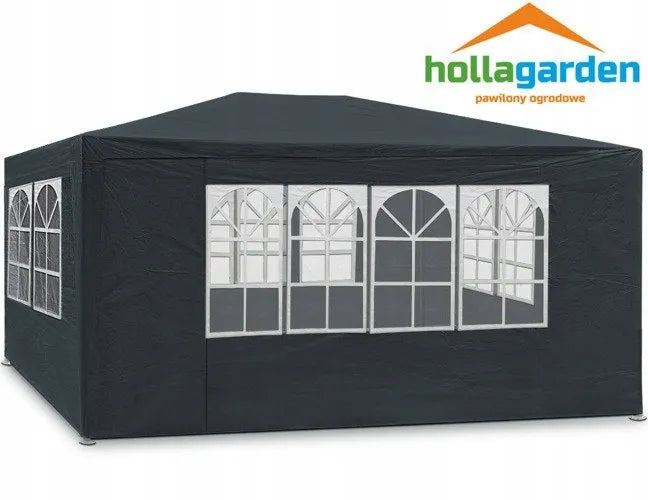 Sodo paviljonas prekybinė palapinė altana sodui 3x4 m + 4 sienelės juodas