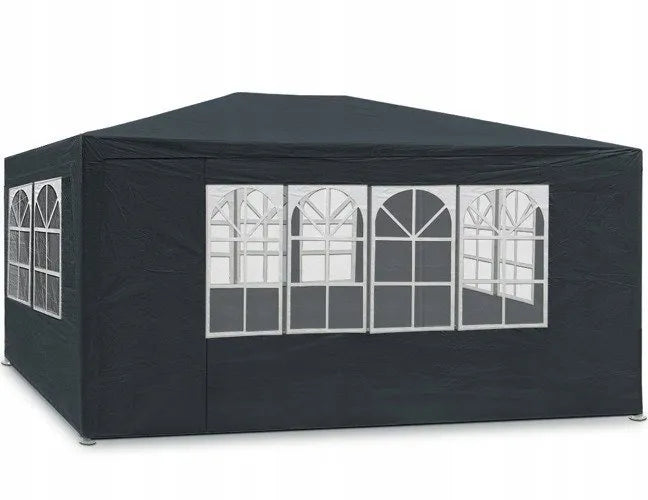 Sodo paviljonas prekybinė palapinė altana sodui 3x4 m + 4 sienelės juodas