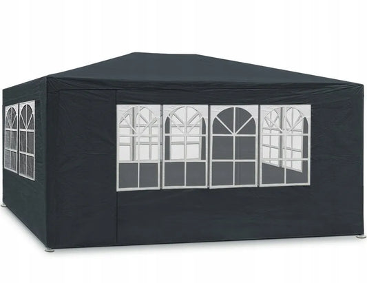 Sodo paviljonas prekybinė palapinė altana sodui 3x4 m + 4 sienelės juodas