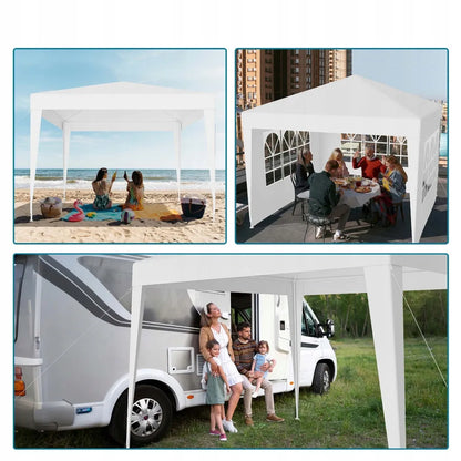 Sodo paviljono palapinė prekybai pavėsinė 300 x 300 cm 4 sienos langai užtrauktukas