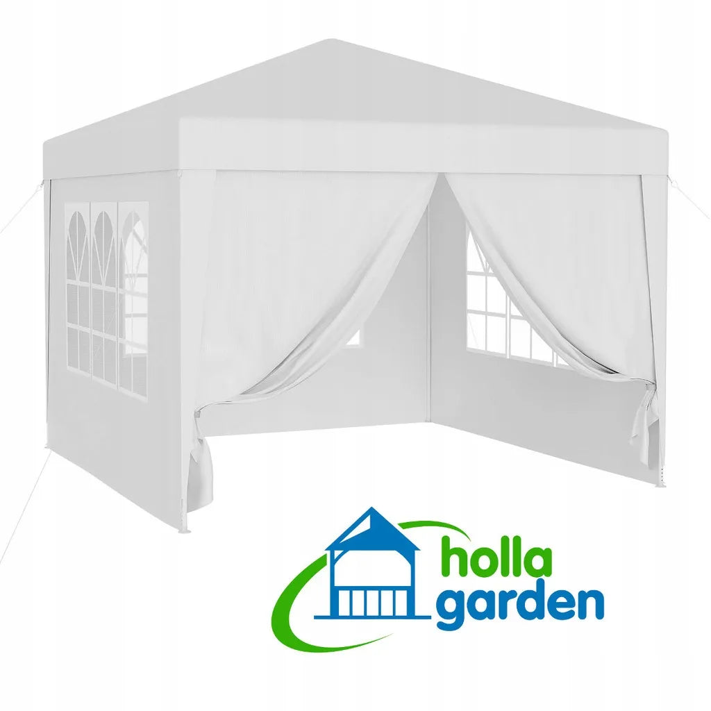Sodo paviljono palapinė prekybai pavėsinė 300 x 300 cm 4 sienos langai užtrauktukas