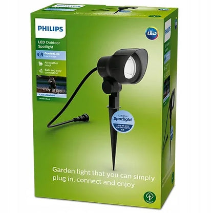 Sodo prožektorius LED 6W 660lm 4000K IP44 juodas 12V Philips