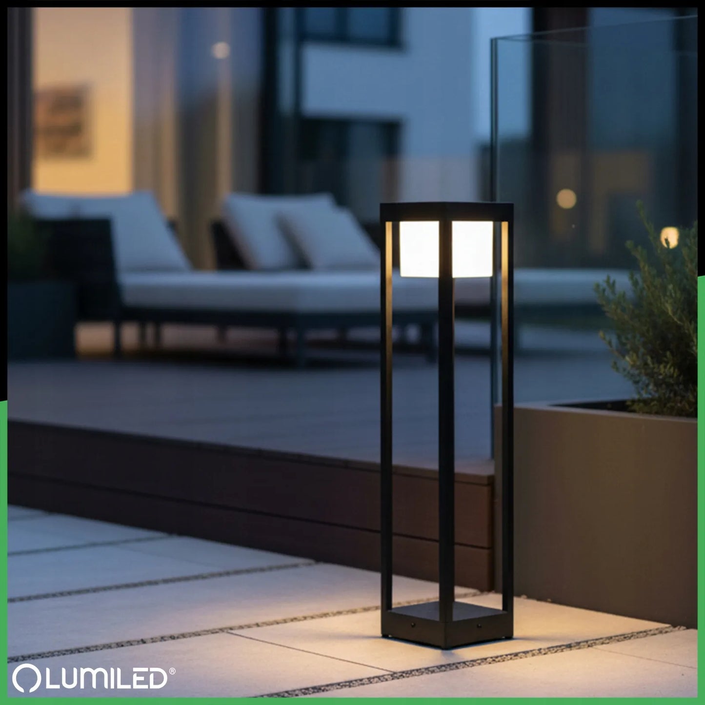 SODO ŠVIESTUVAS Lauko pastatomas LED stulpas 60cm 230V Vandeniui atsparus