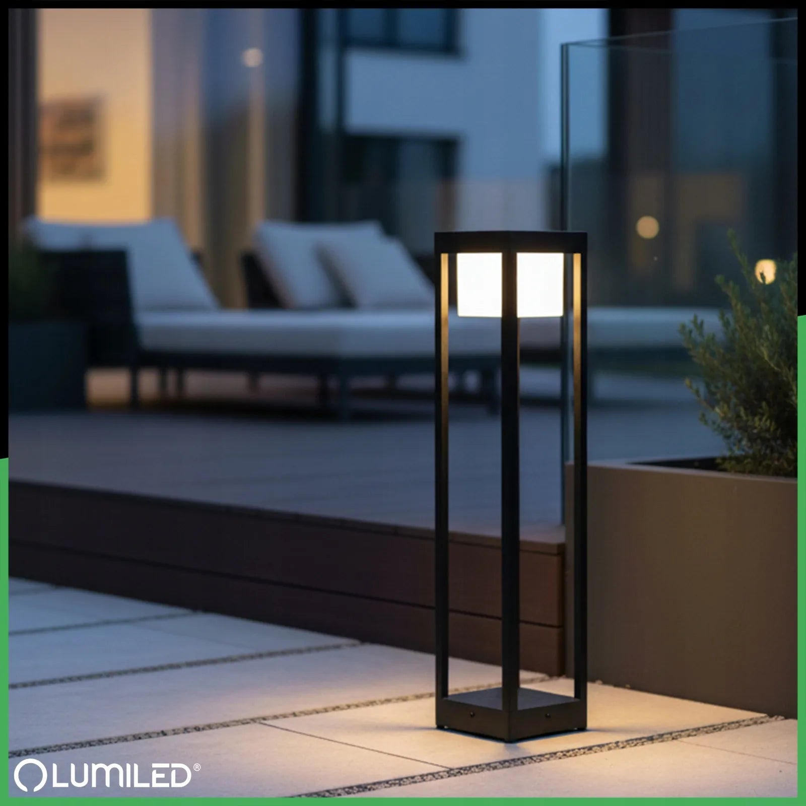 SODO ŠVIESTUVAS Lauko pastatomas LED stulpas 60cm 230V Vandeniui atsparus