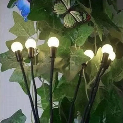 Sodo šviestuvas saulės baterija, šalta balta šviesa, KULKI 75 cm, 6 LED, kiaulpienės efektas, P-376