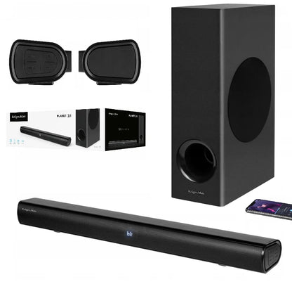 Soundbar 2.1 su žemųjų dažnių garsiakalbiu Bluetooth 5.3 USB AUX-in HDMI