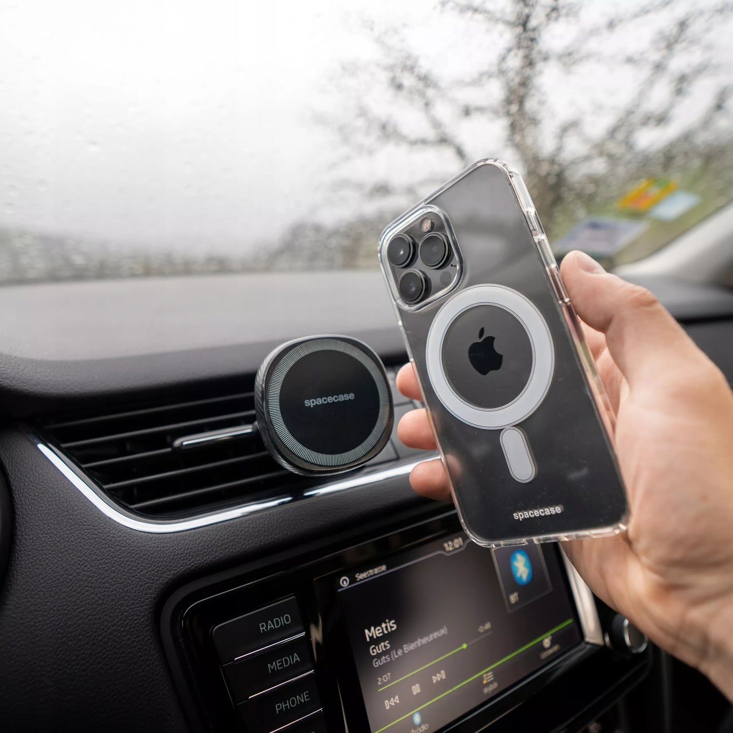 Spacecase magnetinis automobilinis telefono laikiklis MagSafe ventiliacijos grotelėms Mag Holder
