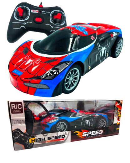 „Spider“ sportinis automobilis „Avengers“, nuotoliniu būdu valdomas, su šviesomis