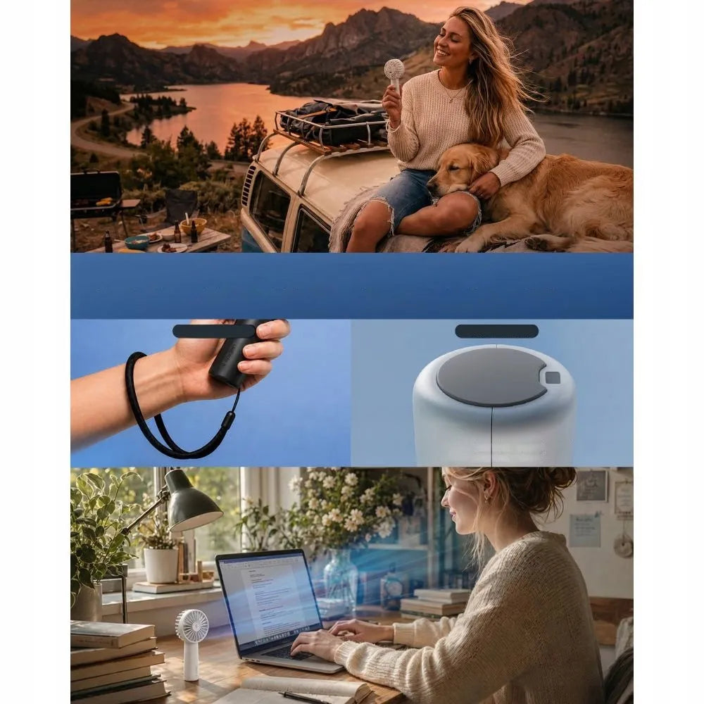 SPIGEN A905 Mini nešiojamas rankinis USB-C ventiliatorius, juodas