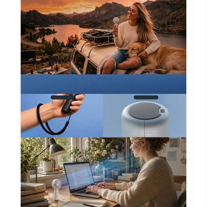 SPIGEN A905 Mini nešiojamas rankinis USB-C ventiliatorius, juodas