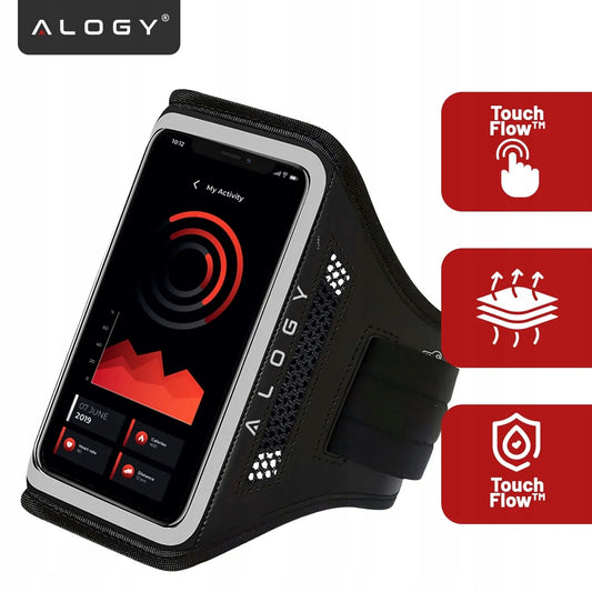 Sportinė telefono dėtuvė ant rankos Alogy Armband iki 6.7"
