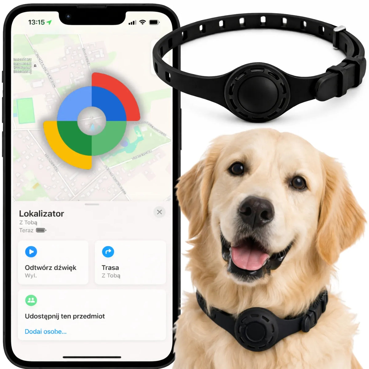 Spreest XQ3 + F17 antkaklis šuniui ir katei su „Google Find Hub“ lokatoriumi