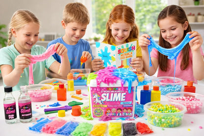„Squish“ „Slime“ rinkinys XXL 17 viename, 500 ml PVA klijų, aktyvatorius ir priedai