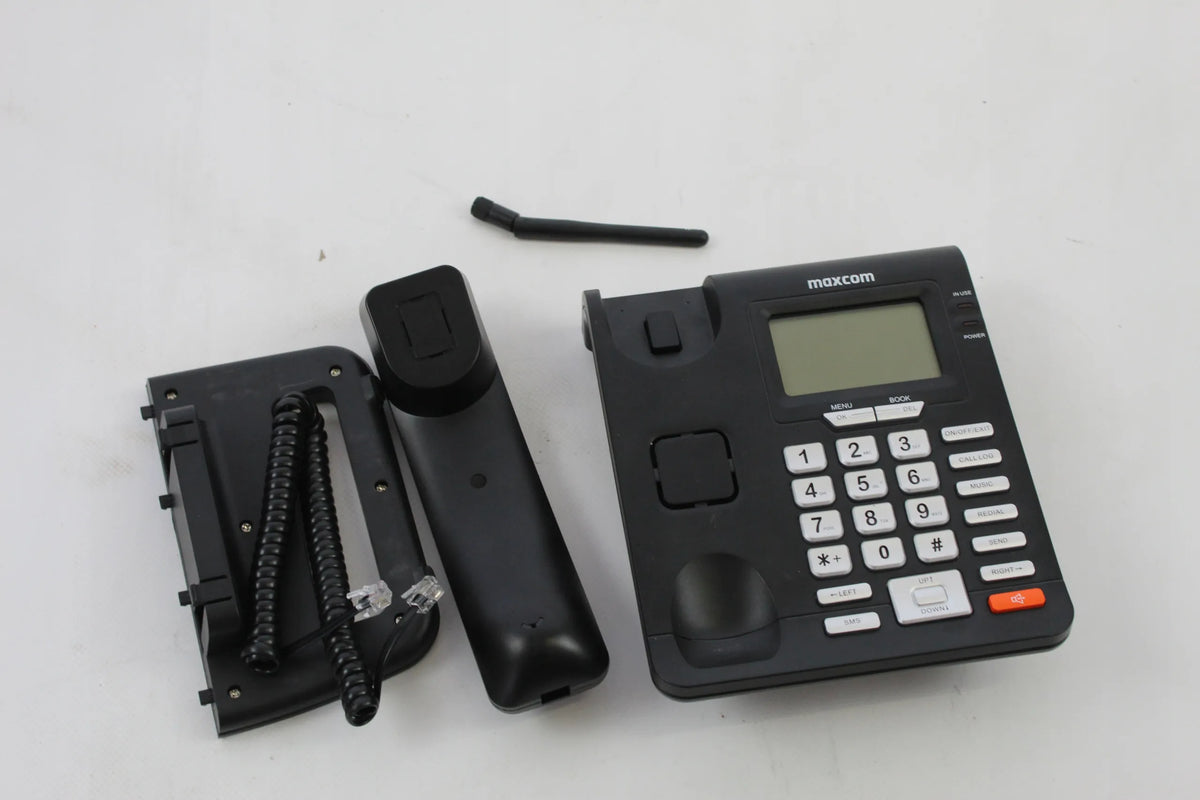 Stacionarus telefonas Maxcom MM28D su SIM kortele, laisvų rankų įranga, SMS