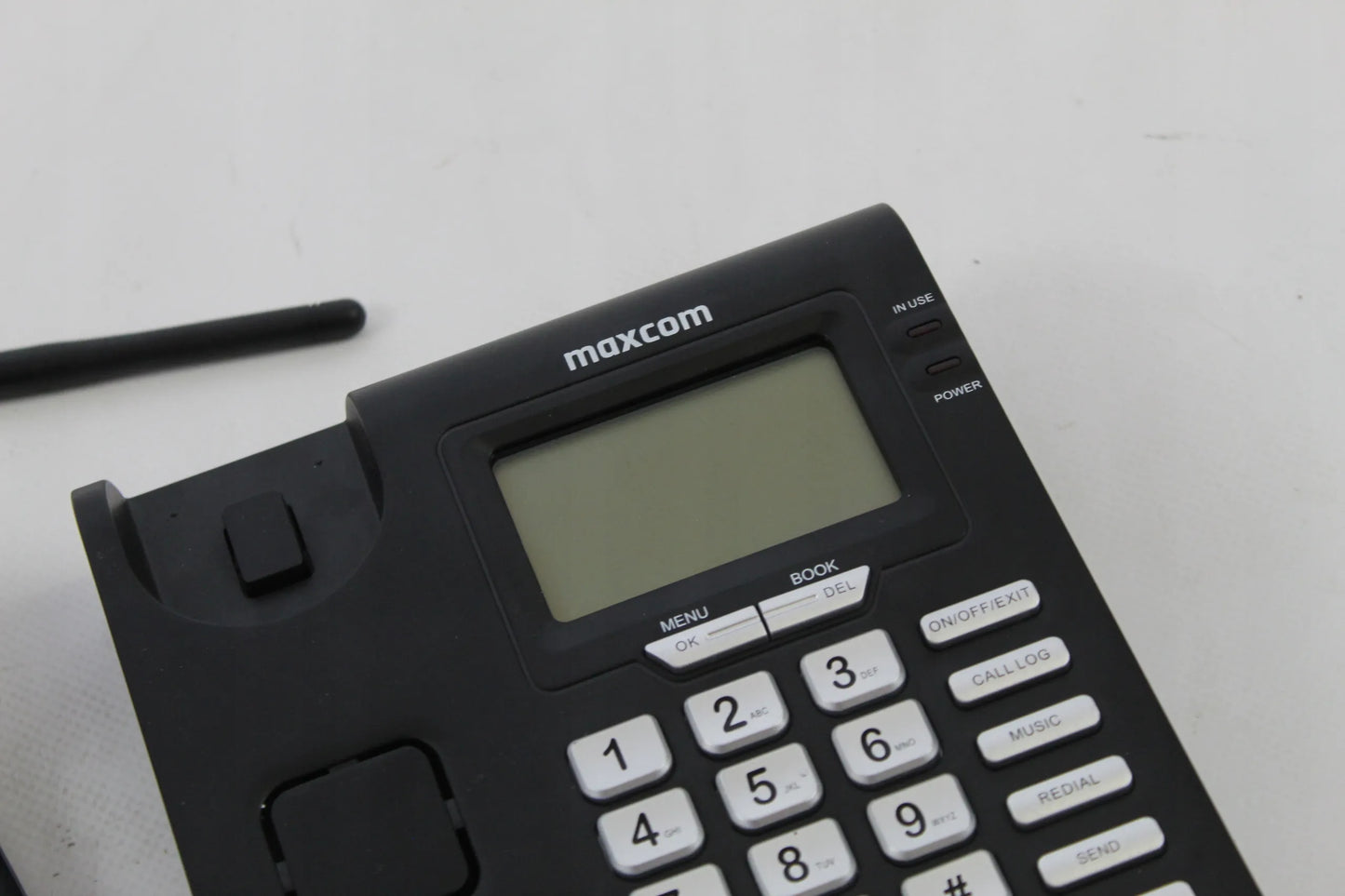 Stacionarus telefonas Maxcom MM28D su SIM kortele, laisvų rankų įranga, SMS