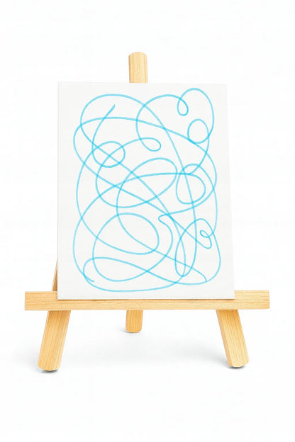 Stalinis medinis trikojis molbertas tapybai, 20 × 30 cm, drobei (ML07)
