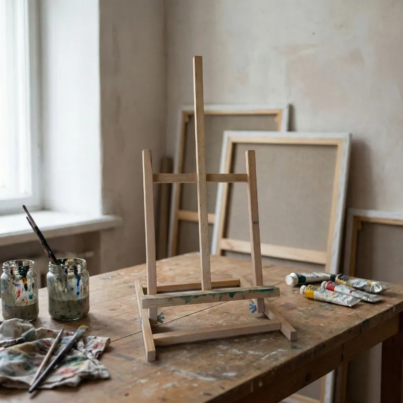 Stalinis molbertas tapybai ant stalo, studijai ir plenerui, pagamintas Lenkijoje