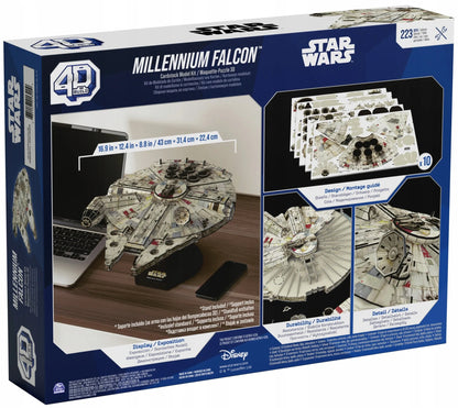 „Star Wars“ 3D dėlionė „Millennium Falcon“, 4D modelis, 43 cm