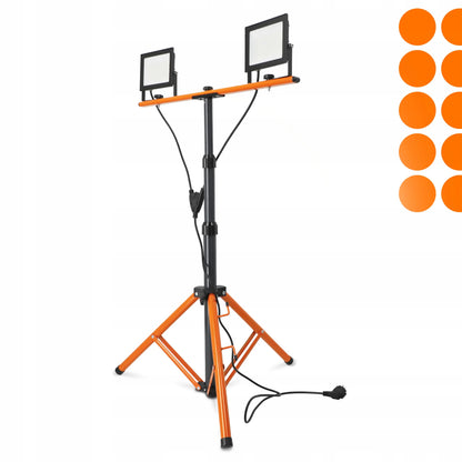 Statyvinis LED prožektorius su stovu 2x 50W 11000lm