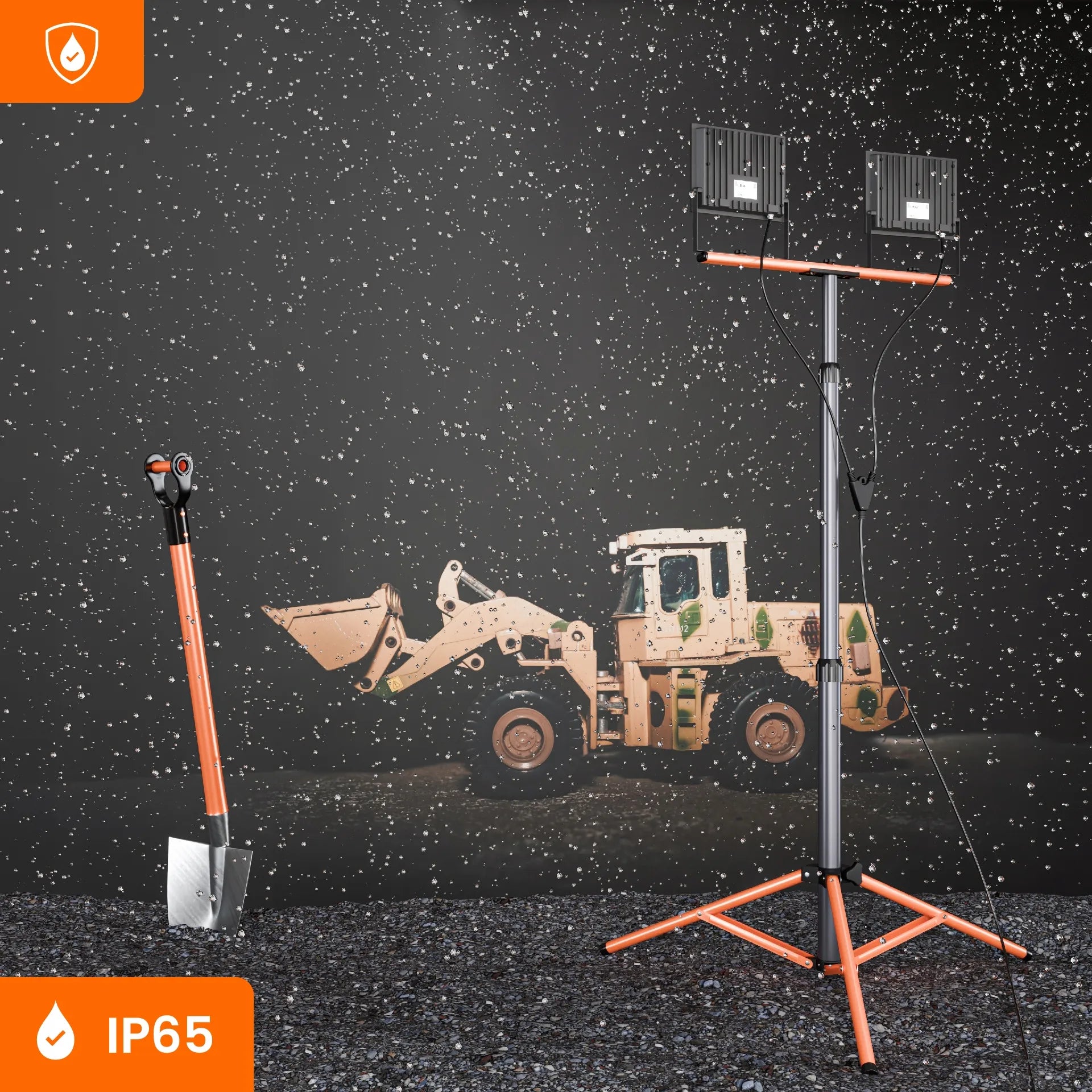 Statyvinis LED prožektorius su stovu 2x 50W 11000lm