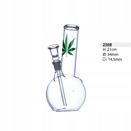 Stiklinis bongas Bullet Leaf Line 21 cm