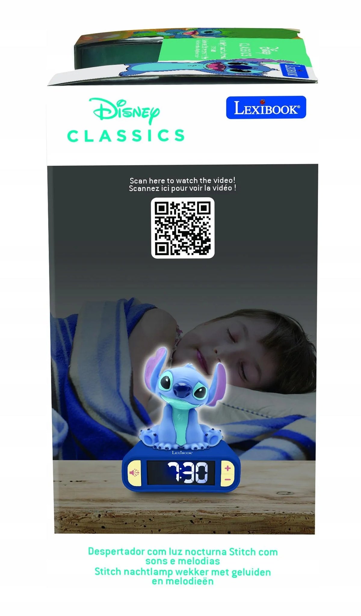 Stitch 3D Žadintuvas su Naktine Lempa ir Garsais