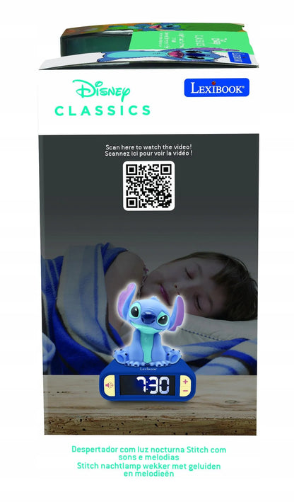 Stitch 3D Žadintuvas su Naktine Lempa ir Garsais