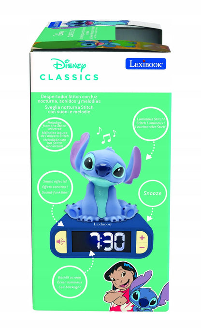 Stitch 3D Žadintuvas su Naktine Lempa ir Garsais