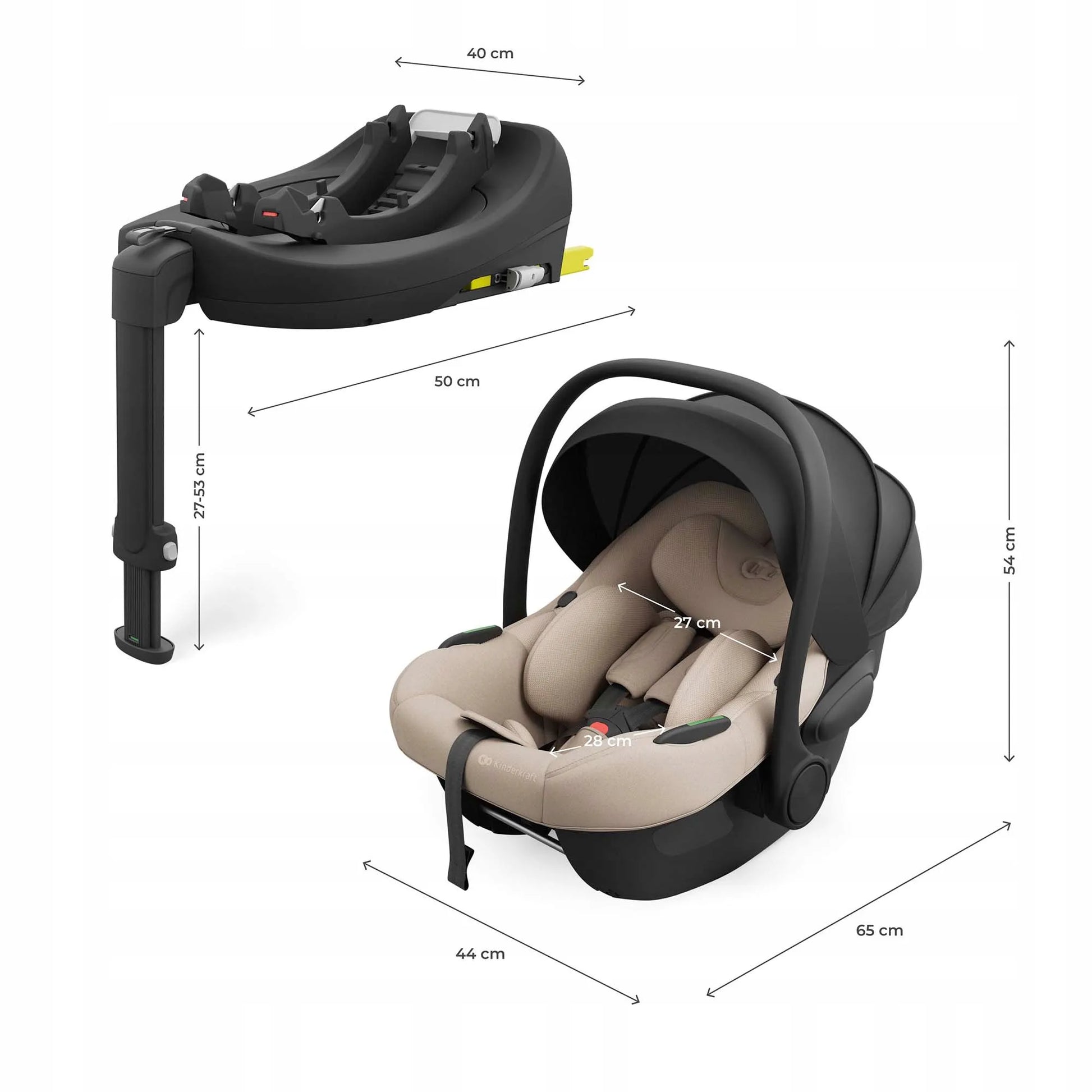 Sukamas automobilinė kėdutė Kinderkraft ENDURA i-Size 40–150 0–36 kg ISOFIX