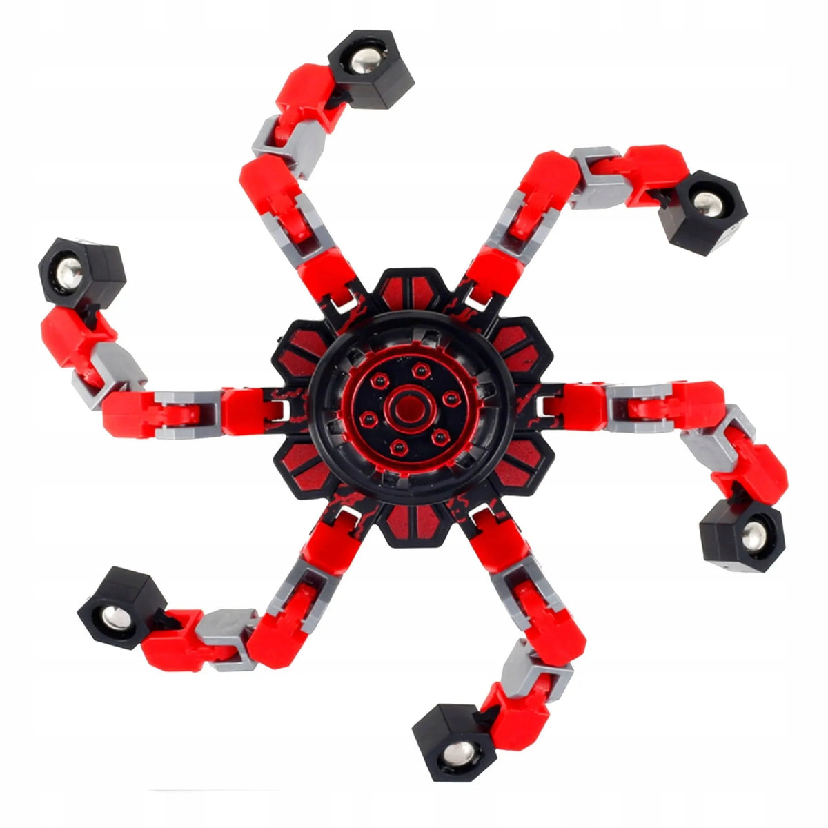 Sulankstomas „Fidget Spinner“ – antistresinis sensorinis žaislas, kurį galima paversti robotu