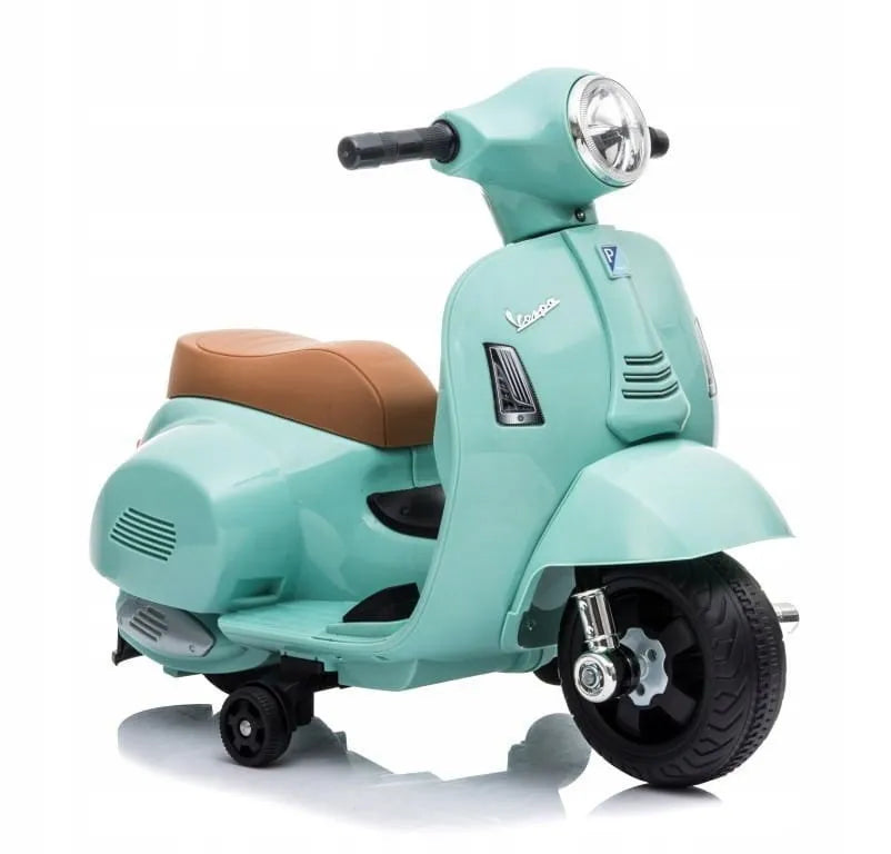 „Sun Baby“ akumuliatorinis vaikiškas motociklas „Vespa“ MINI, mėtų spalvos