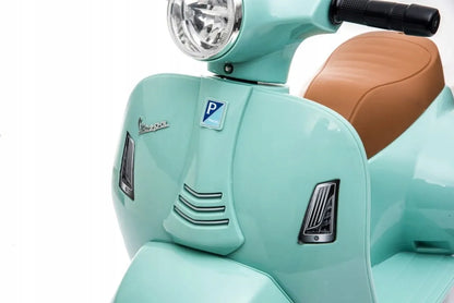 „Sun Baby“ akumuliatorinis vaikiškas motociklas „Vespa“ MINI, mėtų spalvos