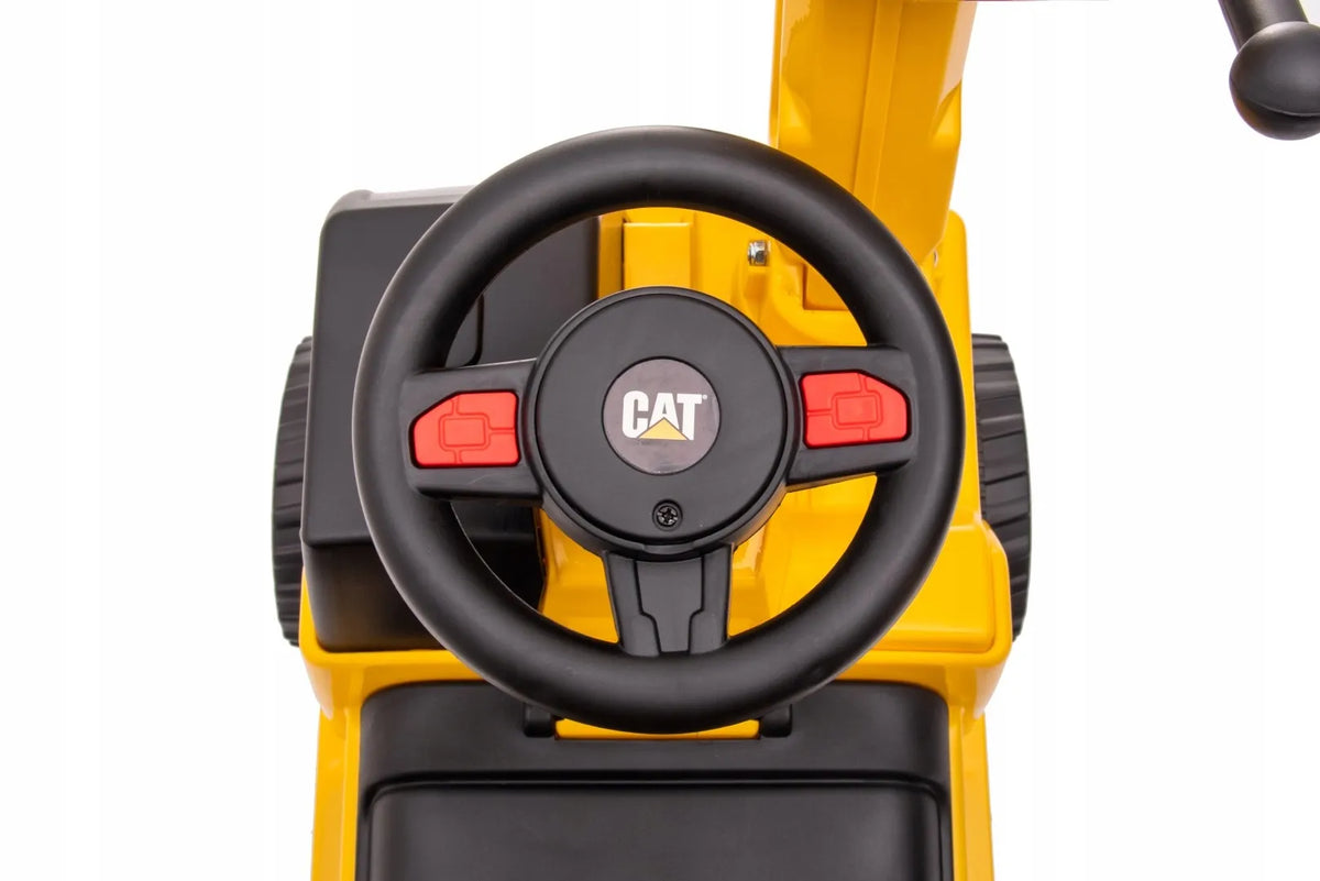 „Sun Baby“ CAT geltonas vaikiškas ekskavatorius-paspiriamasis automobilis